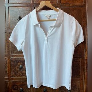 J. Crew Factory Classic White Polo Shirt